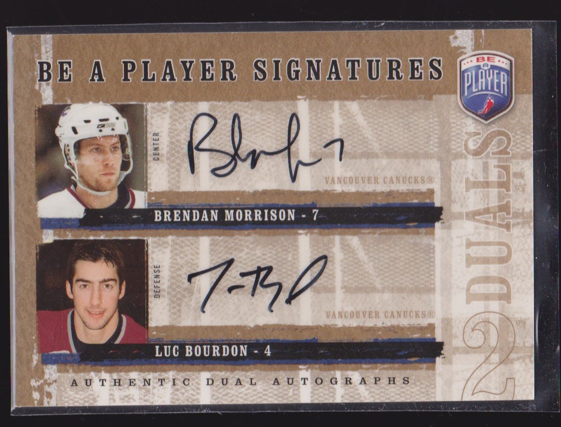 (image for) 2006-07 Be A Player Signatures Duals #DMB Morrison/Luc Bourdon